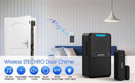 Use the switch to activate or deactivate the flashing of the LED on your Door Chime. . Stechro door chime manual